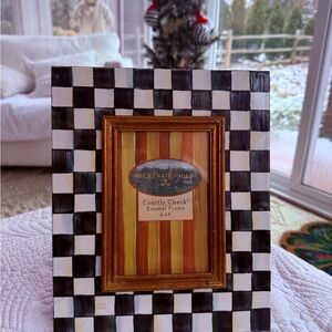 MacKenzie-Childs 4 x 6 Courtly check picture Frame with Gold Accent